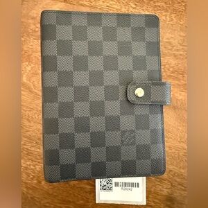 LOUIS VUITTON Damier Graphite Agenda MM Day Planner Cover